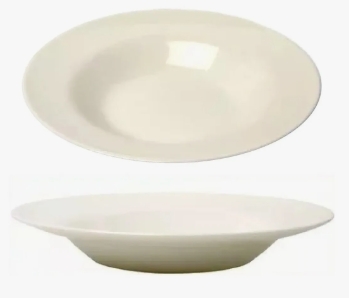 Plato blanco de ceramica