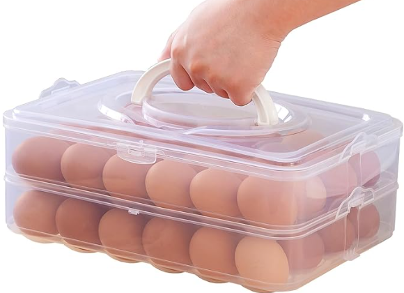 Caja para Huevos – Plástico Organizador | 31 × 24 × 14,5 cm