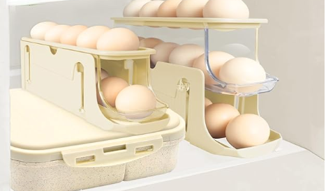 Caja Organizadora de Huevos Plegable– Ahorro de Espacio y Protección | 28 × 8,5 cm