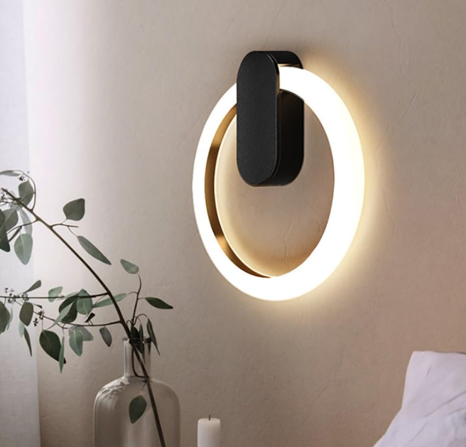 Aplique de Pared LED Moderno – Acrílico Negro