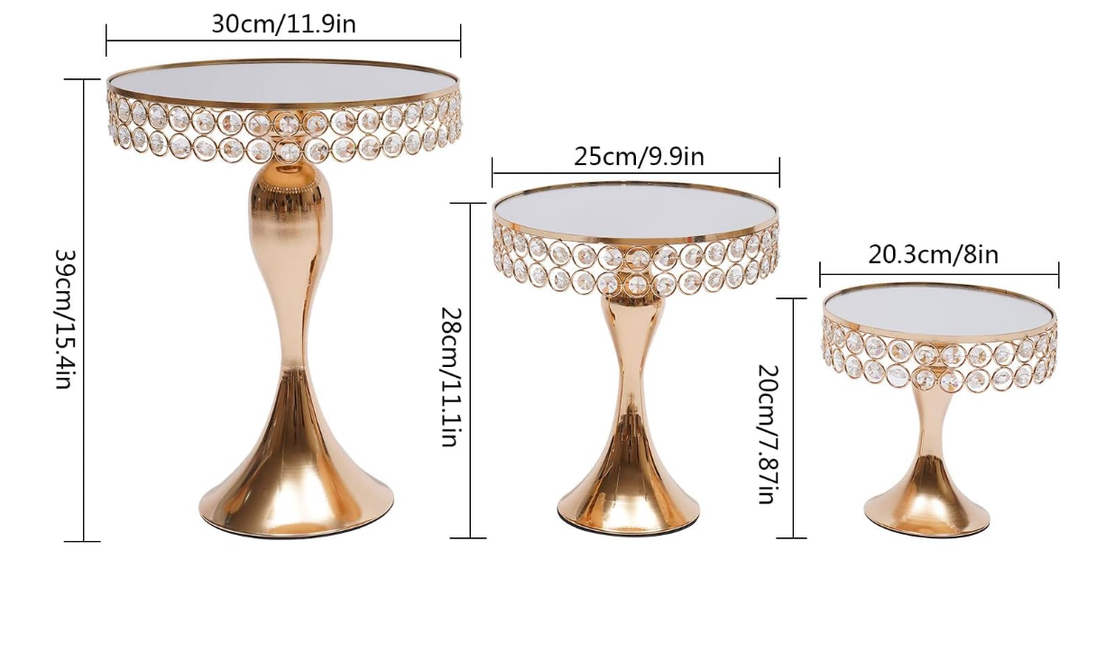 Set de Porta Pasteles (3 Piezas) – Elegante y Práctico