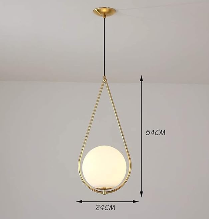 Lámpara de Techo Decorativa– Blanco / Latón Dorado Antiguo