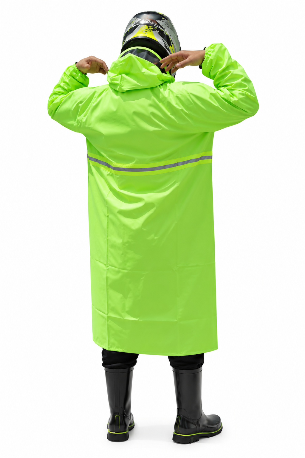 Traje Impermeable Reflectivo Verde Neón para Lluvia | Alta Visibilidad y Protección Total