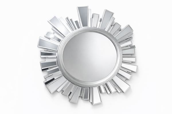 Espejo Decorativo Cuadrado Plateado 59 × 59 cm