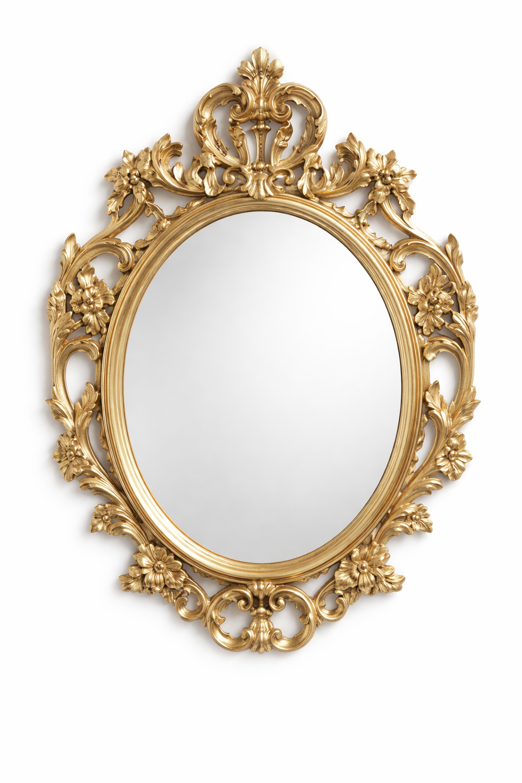 Espejo Decorativo Ovalado Dorado