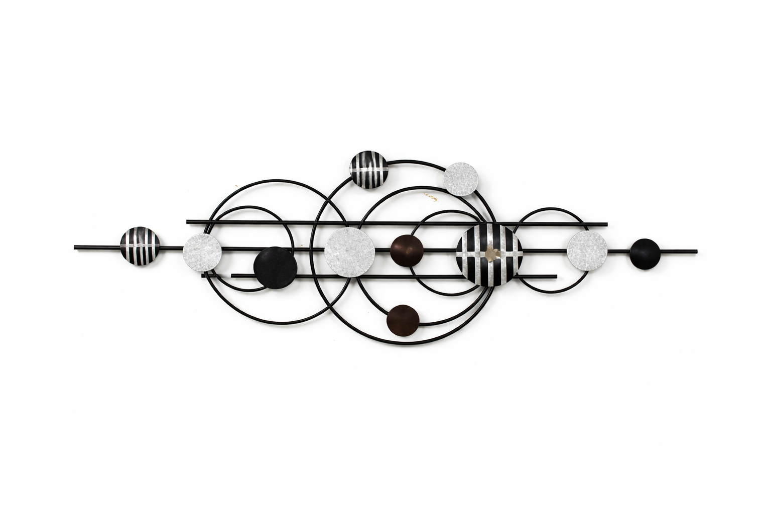 Adorno Metálico Decorativo de Pared – Diseño Geométrico Moderno ✨🏡