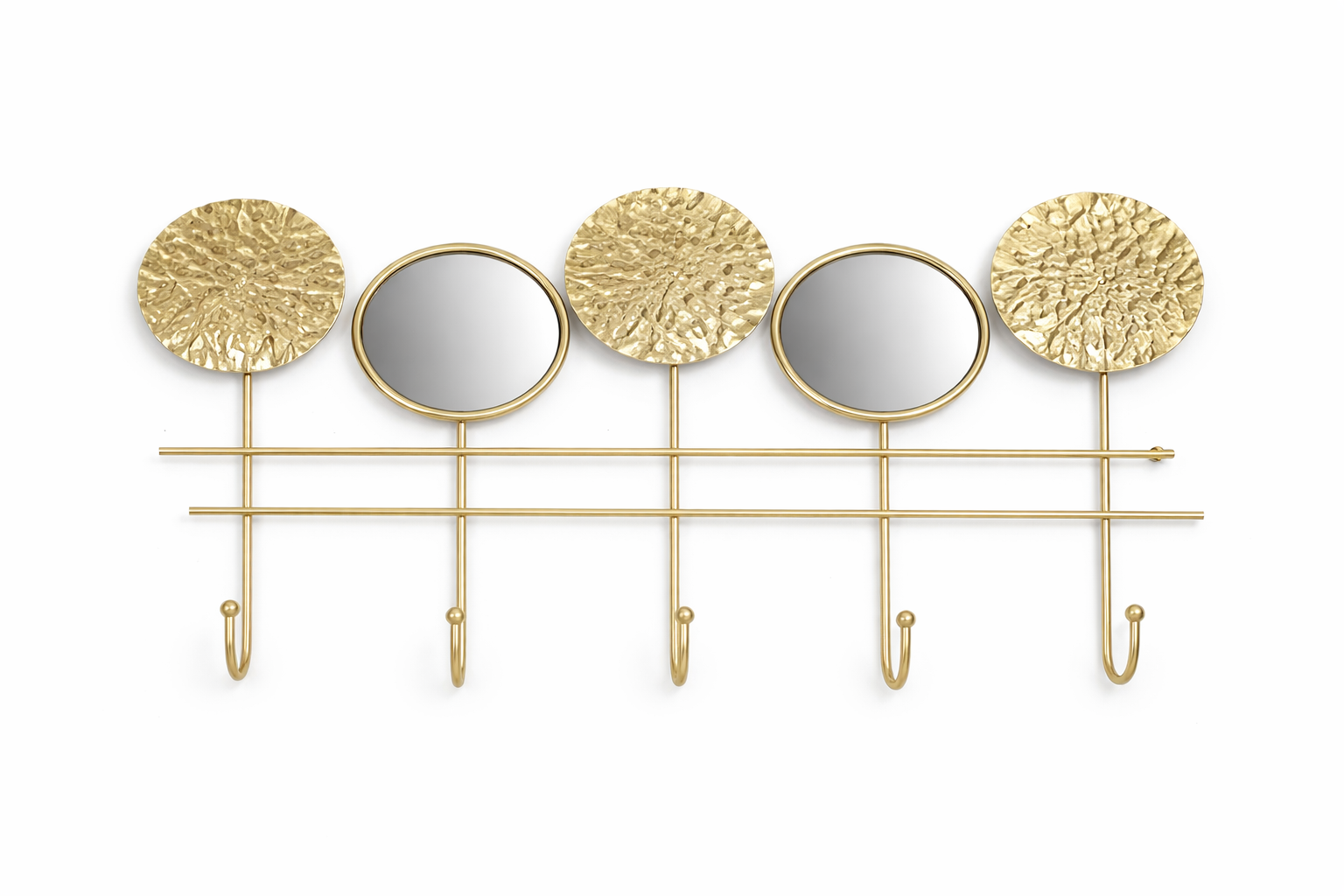 Adorno Decorativo de Metal para Pared con Ganchos – Diseño Elegante y Funcional ✨🏡