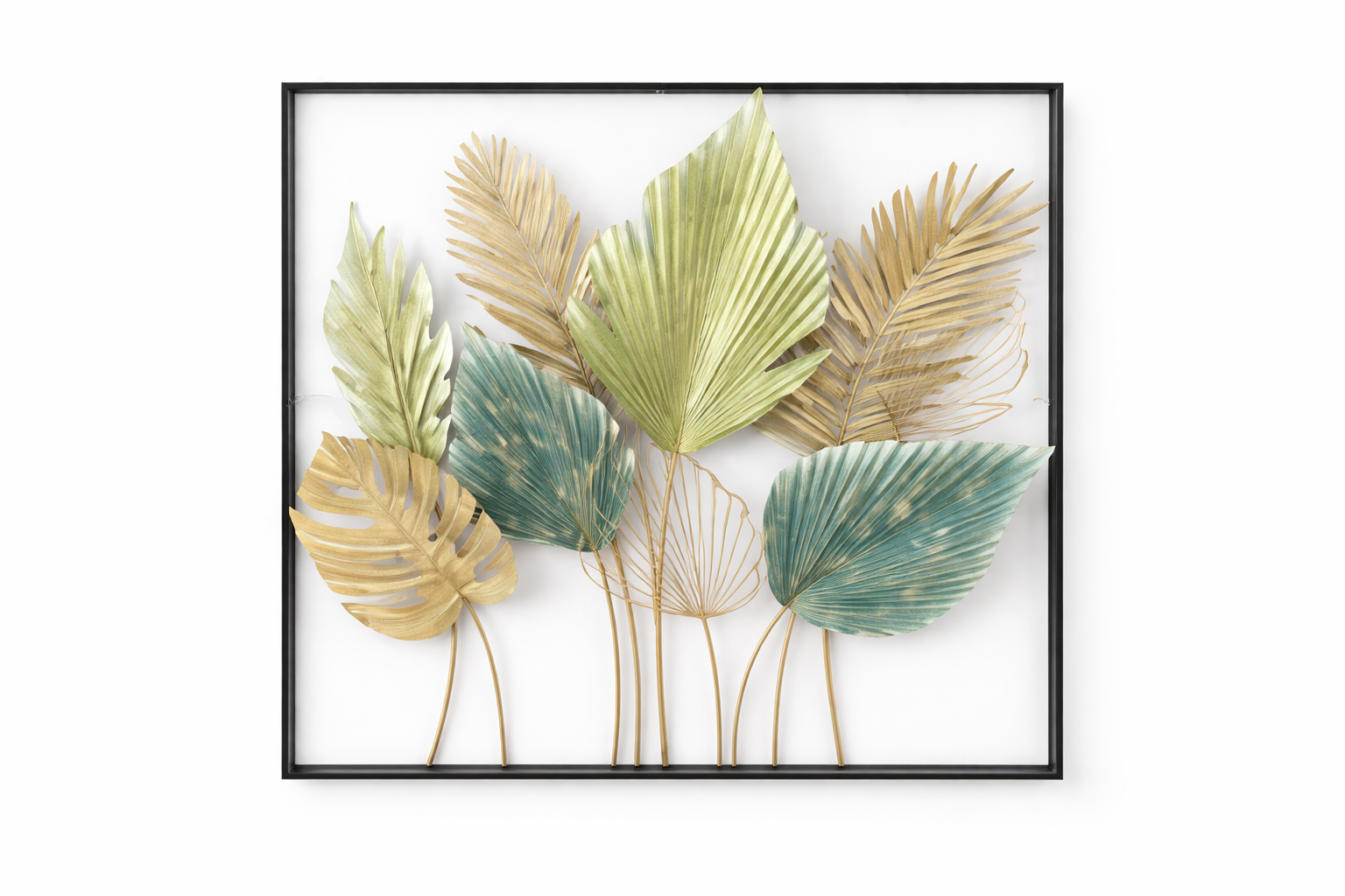 🍃✨ Adorno Colgante de Metal para Pared – Diseño Hojas Elegantes ✨🏡