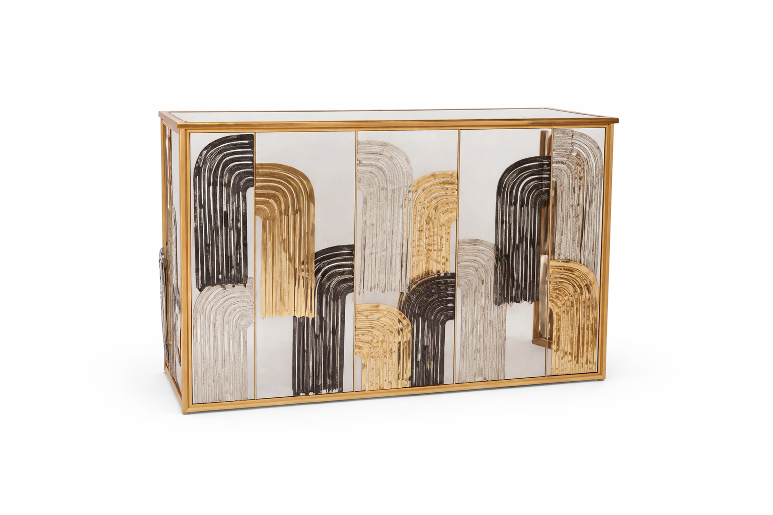 Mesa Metálica Decorativa – Estilo Glam Moderno 🖤✨ 