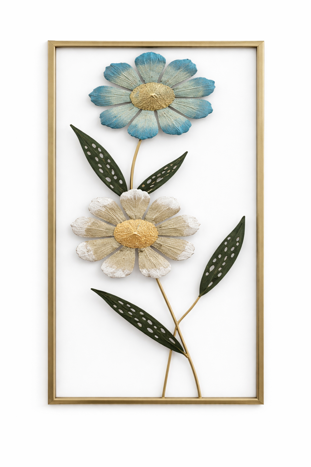 Adorno Colgante de Metal para Pared – Diseño Floral Elegante ✨🏡