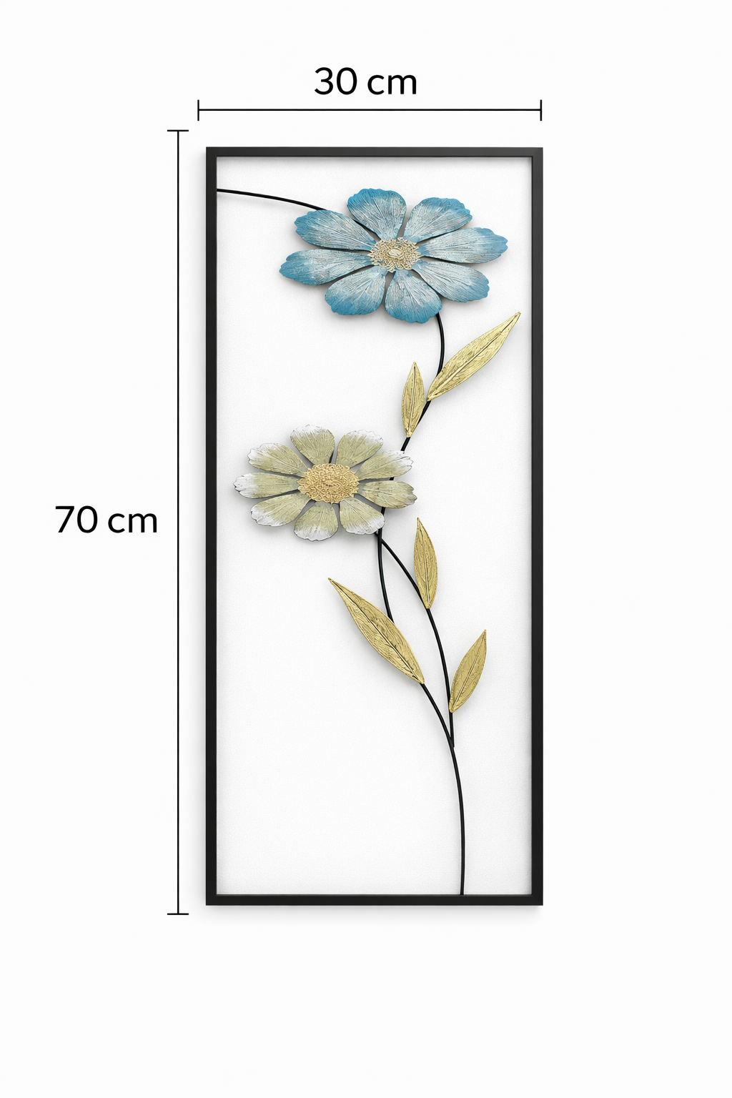 Adorno Colgante de Metal para Pared – Diseño Floral Vertical ✨🏡