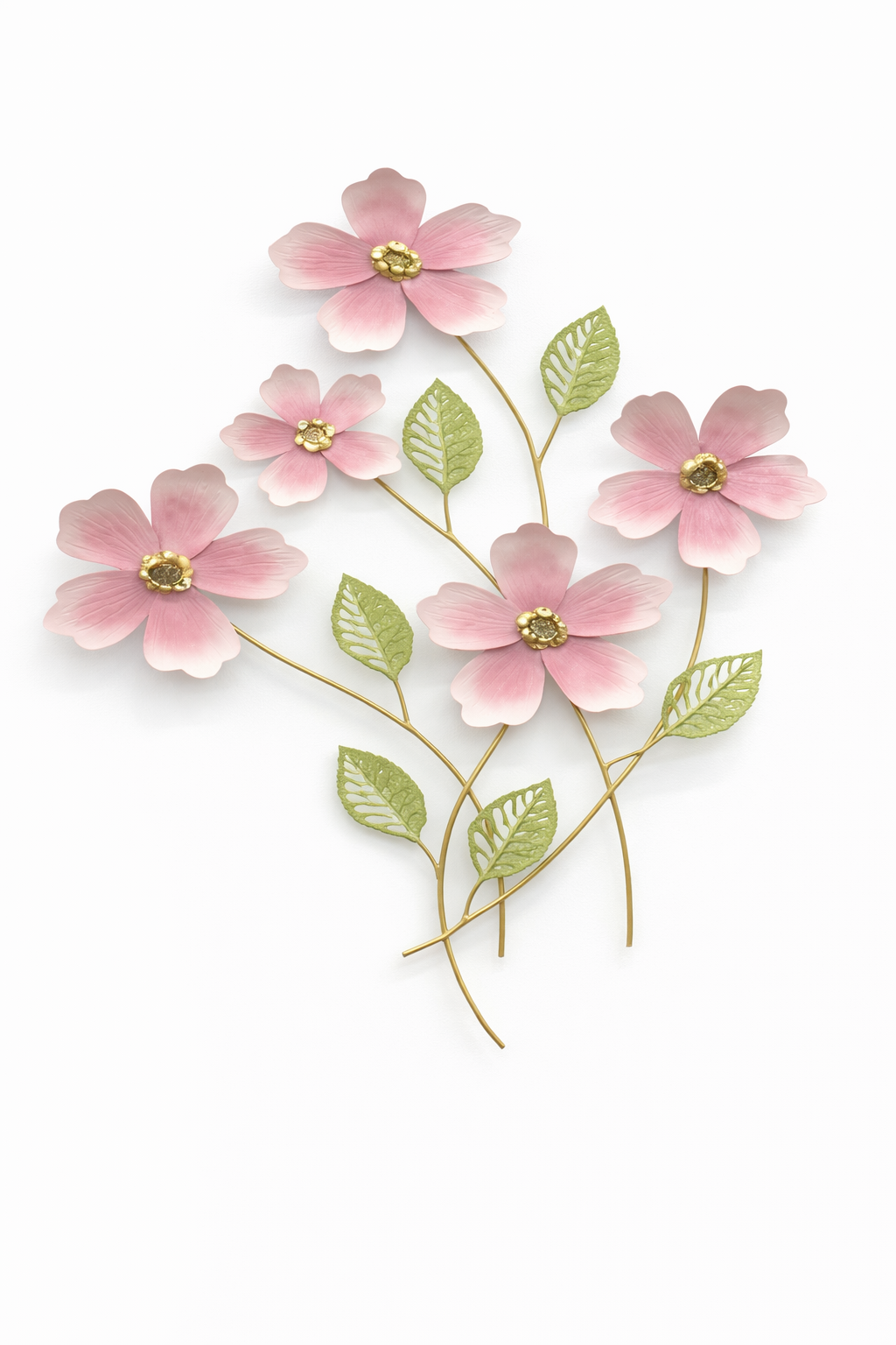 Adorno Colgante de Metal para Pared – Diseño Floral Delicado ✨🏡