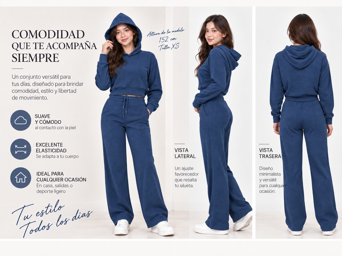 Set Cozy Waffle Sudadero