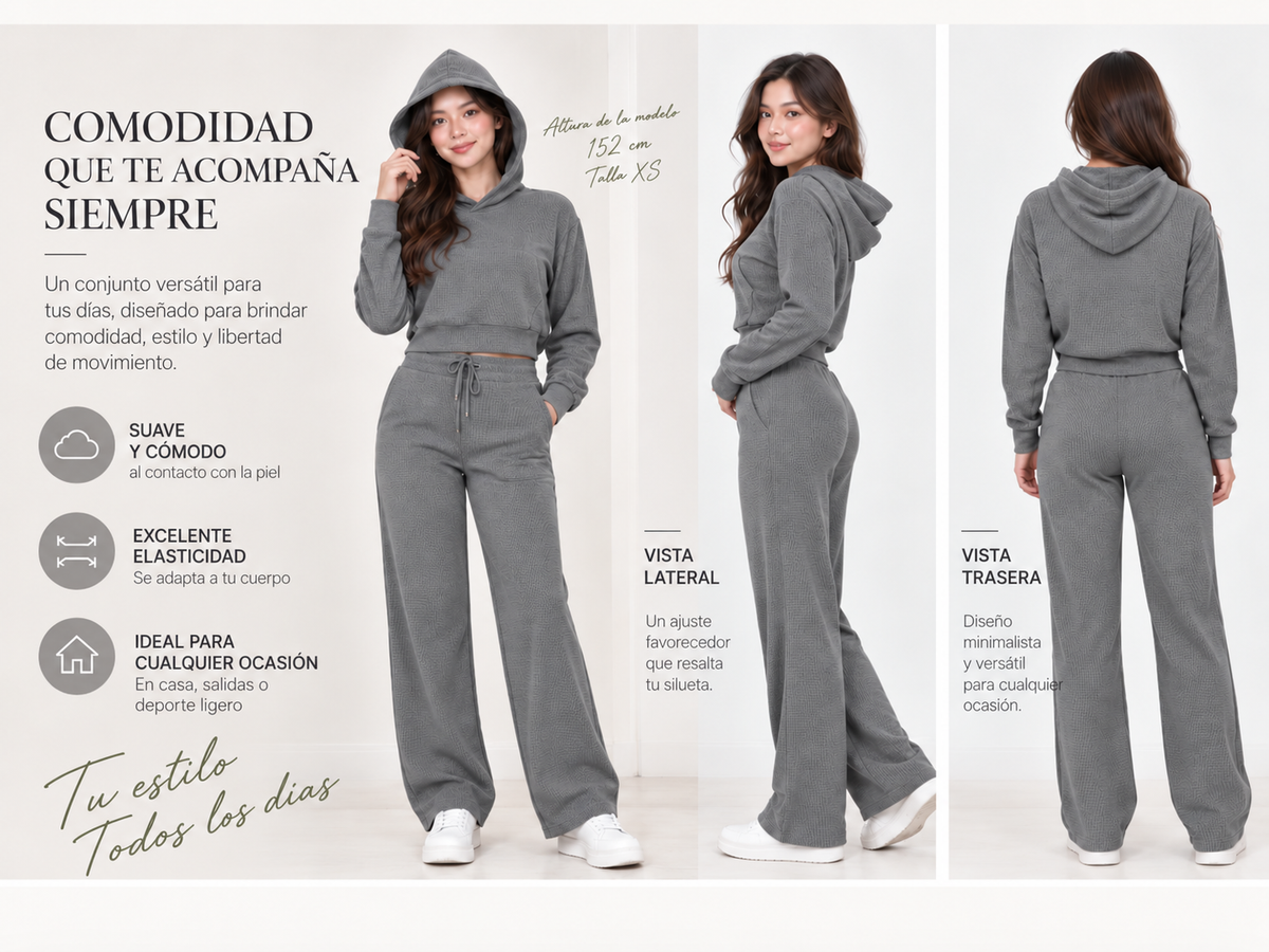 Set Cozy Waffle Sudadero
