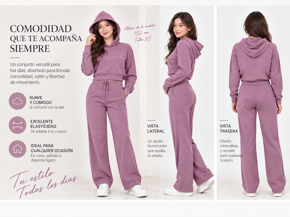 Set Cozy Waffle Sudadero