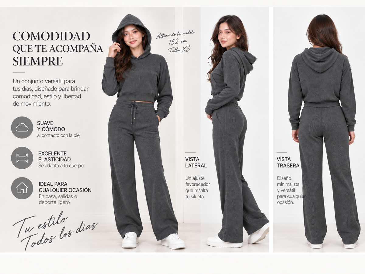 Set Cozy Waffle Sudadero