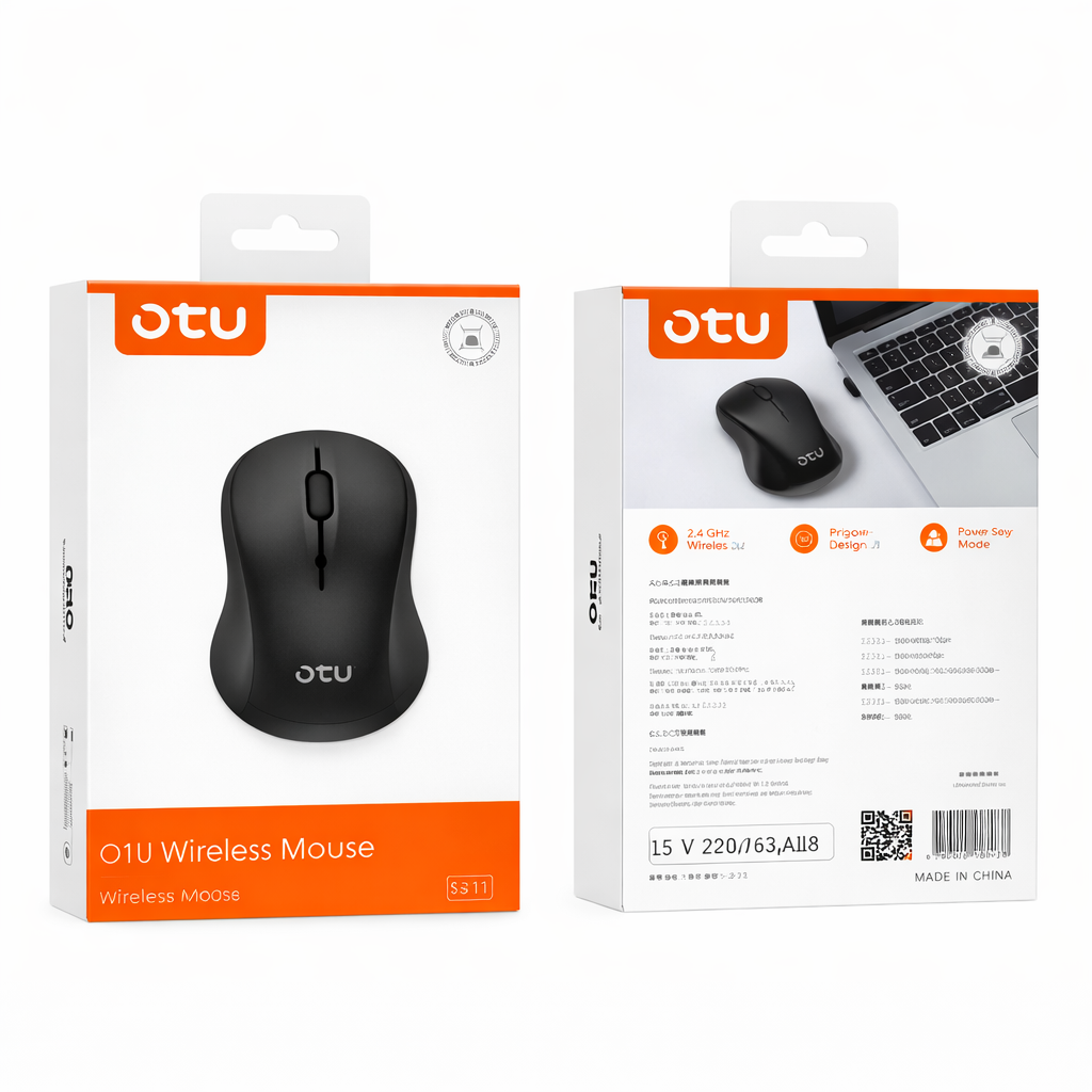 Mouse Inalámbrico Negro – Comodidad y Precisión sin Cables