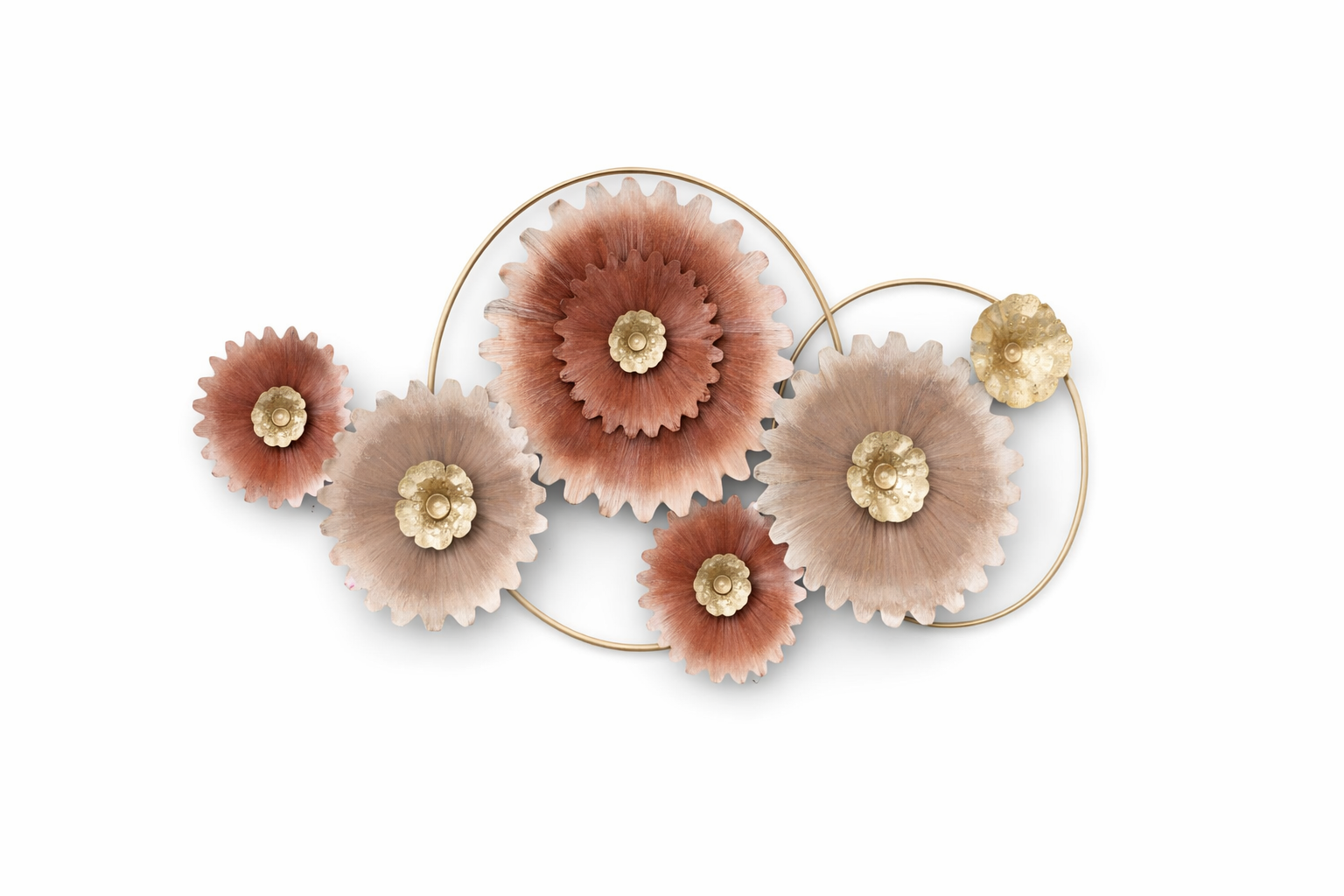 Adorno Decorativo de Pared – Diseño Floral Metálico Elegante ✨🏡 
