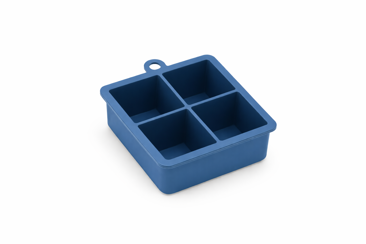 Molde de silicona para cubitos de hielo.