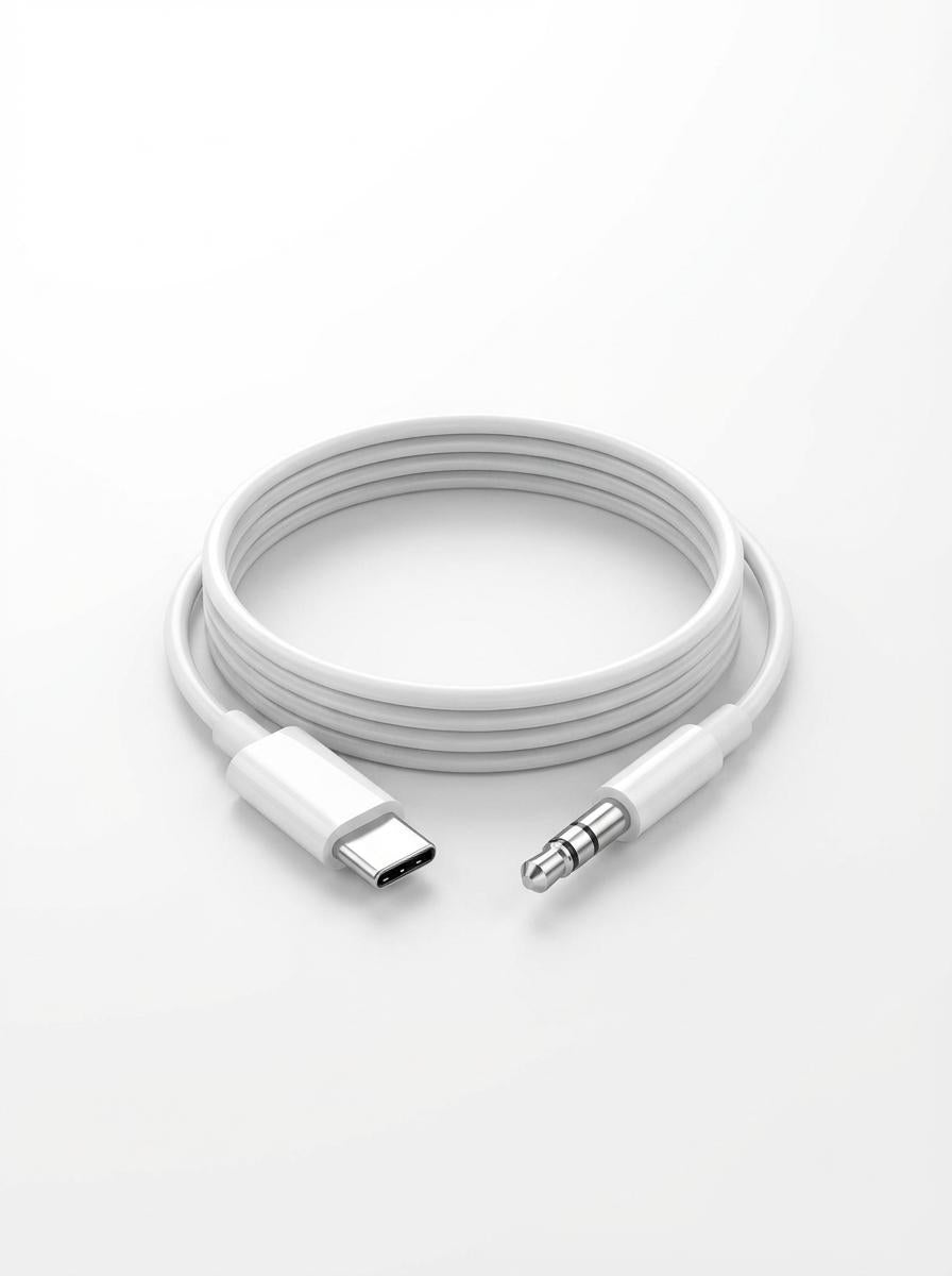 Adaptador USB Tipo-C a Jack 3.5 mm Blanco – Audio Práctico y Compatible