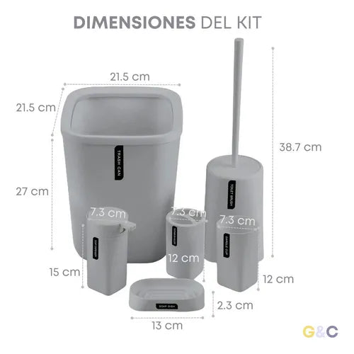 Conjunto completo de baño.