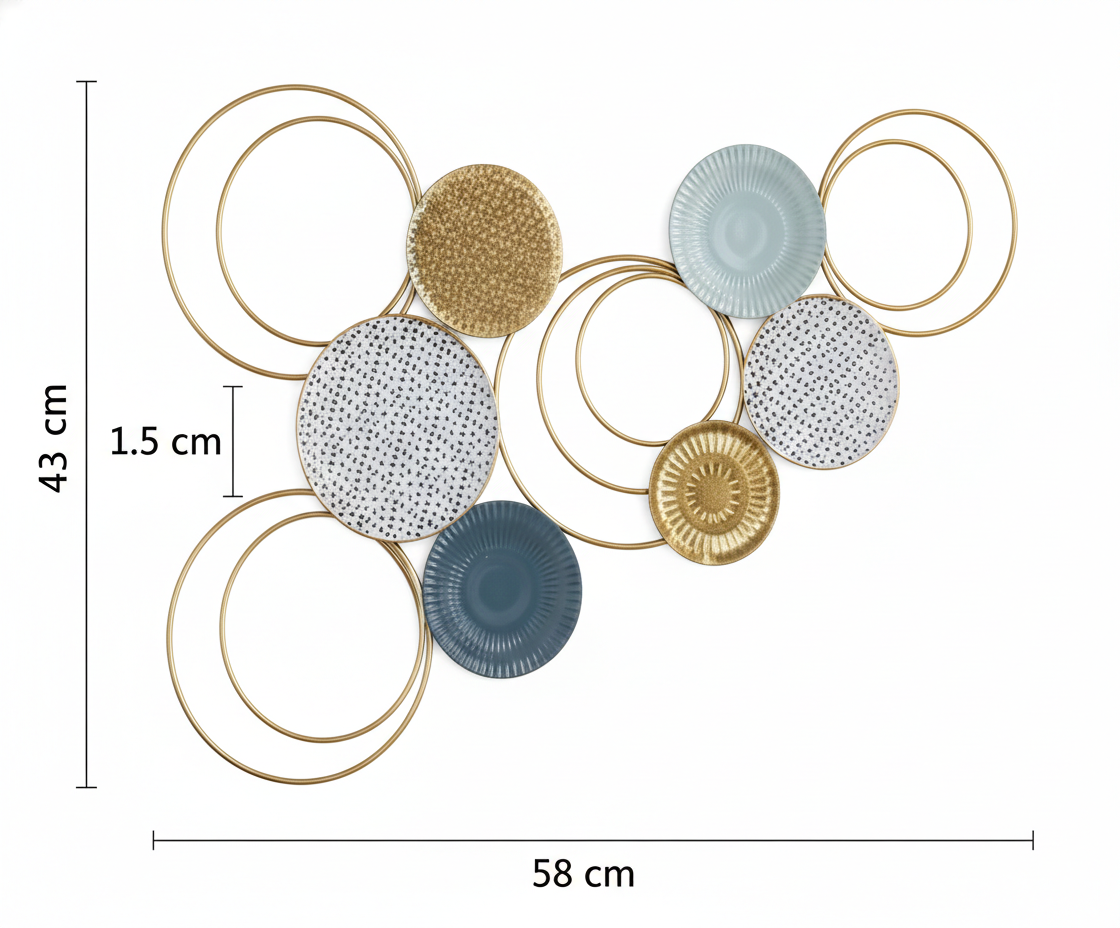 Adorno Colgante de Metal para Pared – Diseño Circular Moderno 🏡✨