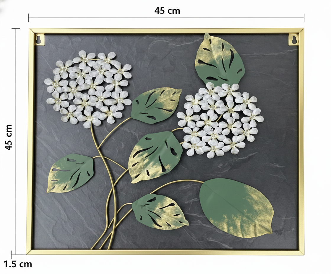 Adorno Colgante de Metal para Pared – Diseño Floral Elegante 🍃🌸
