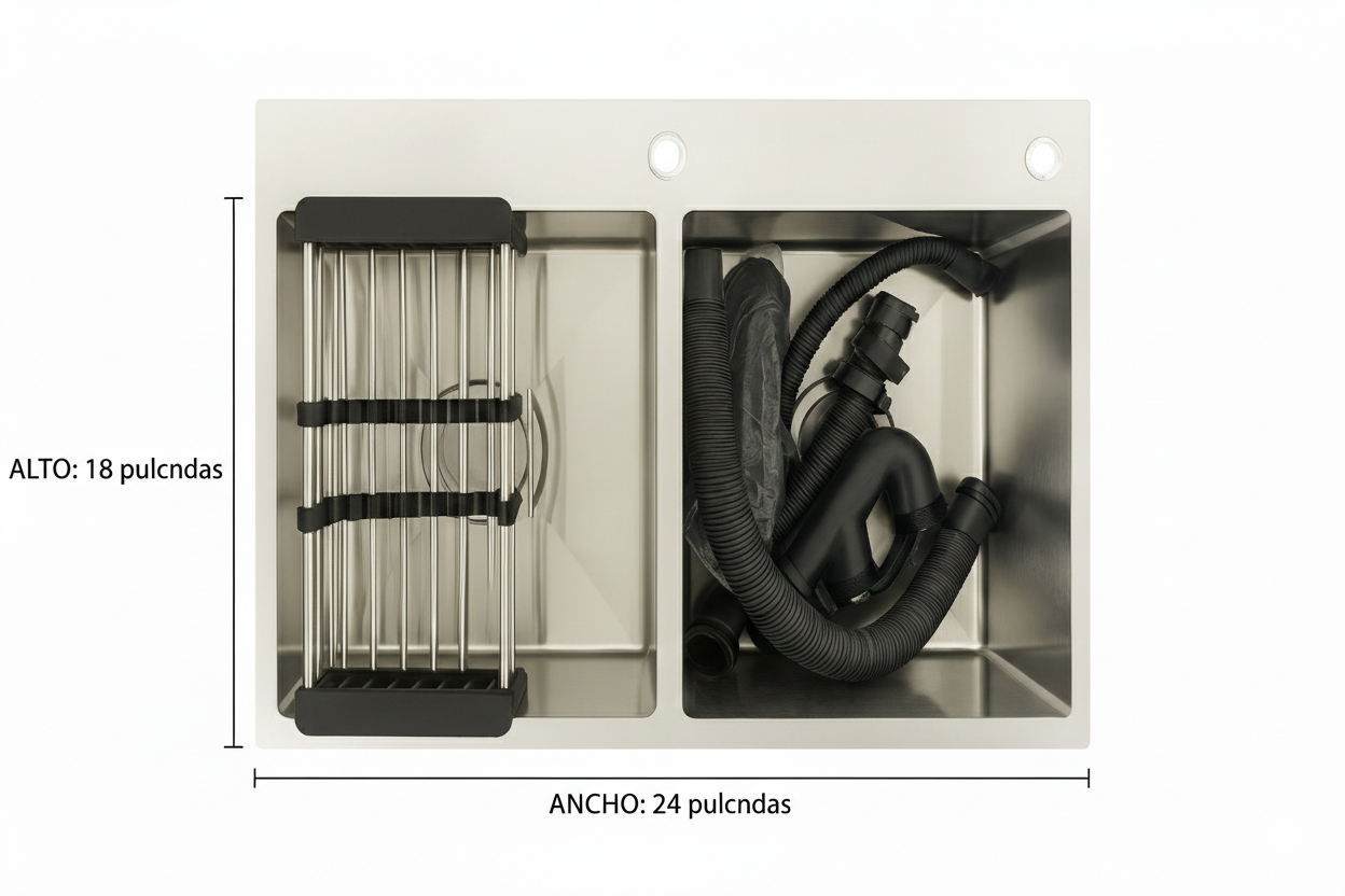 Tarja de acero inoxidable premium ✨