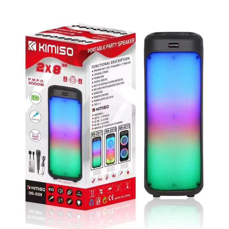 Bocina Reproductor con Micrófono – Iluminación LED y Diversión Total