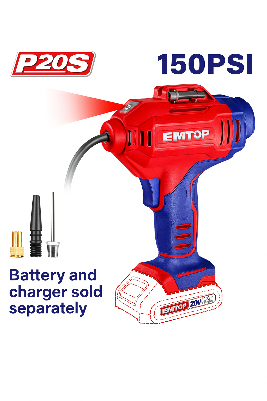 Compresor de Aire Inalámbrico 20V