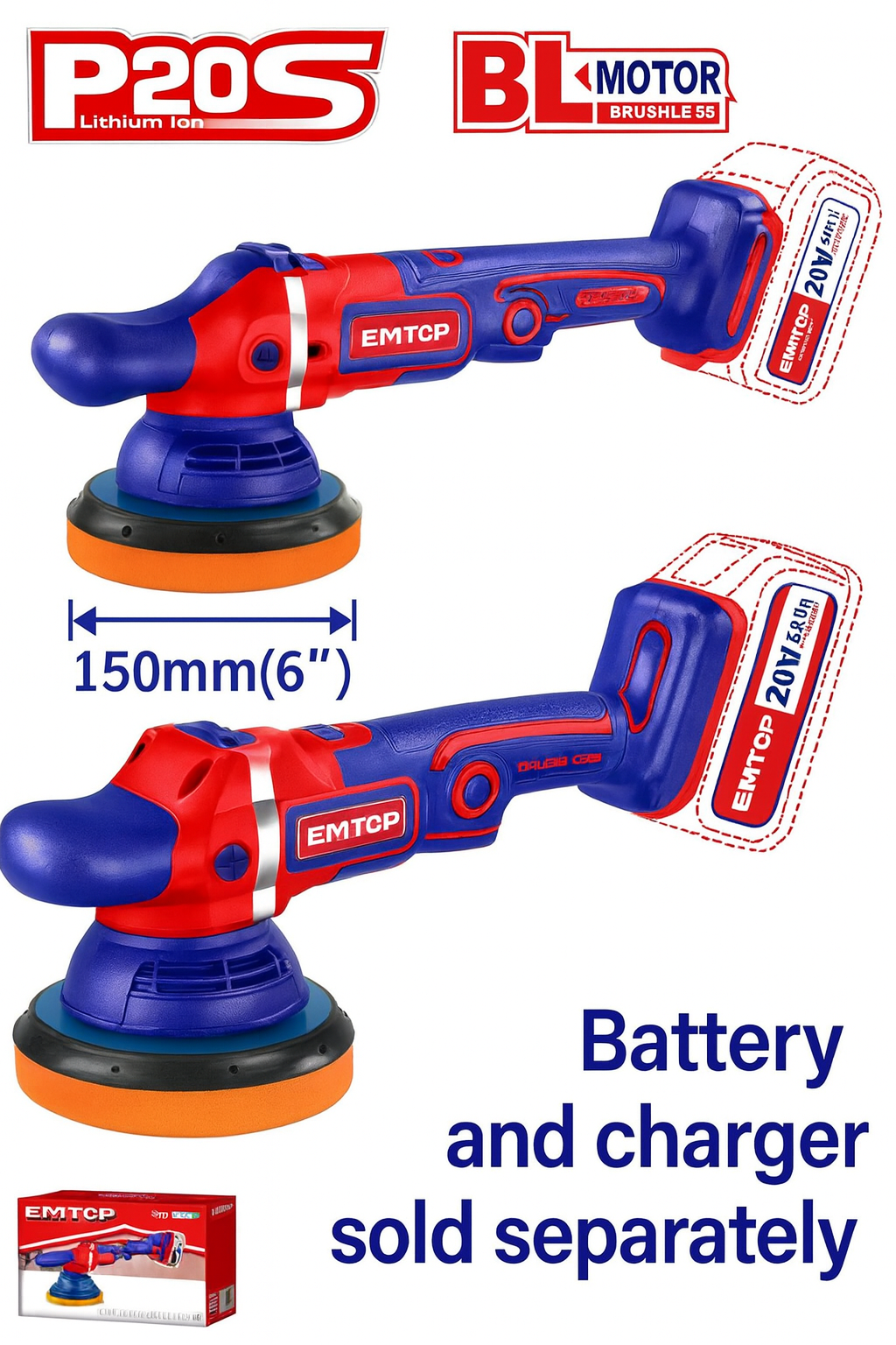 Pulidora Inalámbrica Brushless 20V