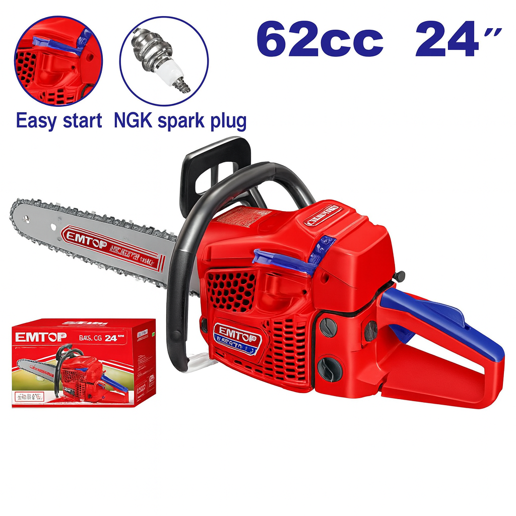 Motosierra a Gasolina 24" –  (62cc, 2.4kW)