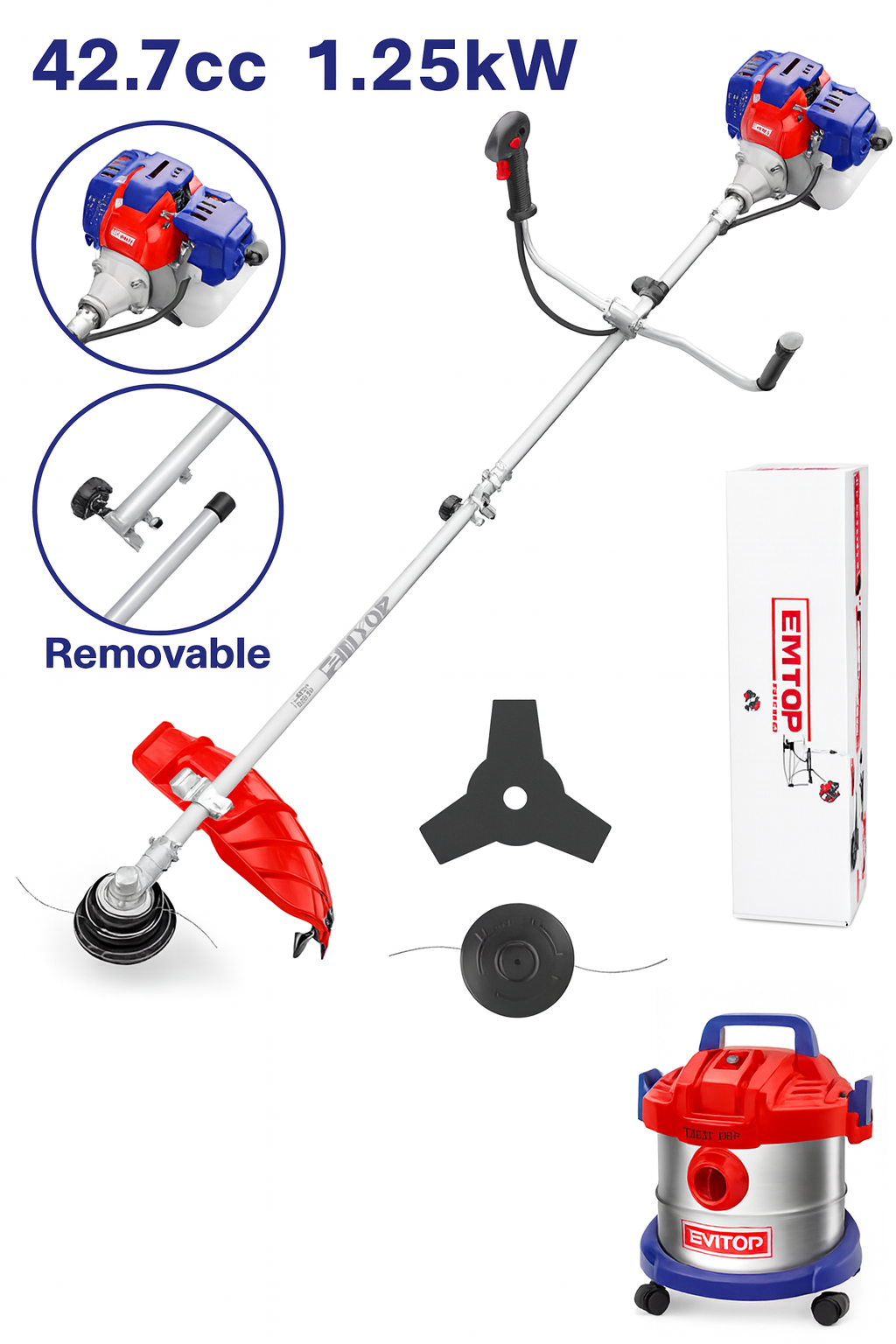 Desbrozadora / Podadora a Gasolina 2 en 1 –  (42.7cc, 2HP)