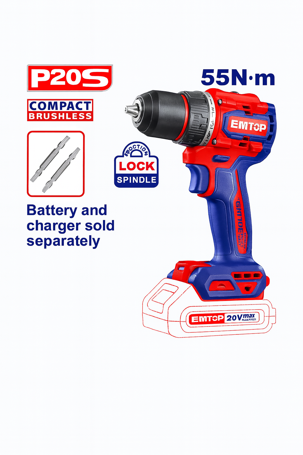 Taladro Inalámbrico Compacto Brushless 20V