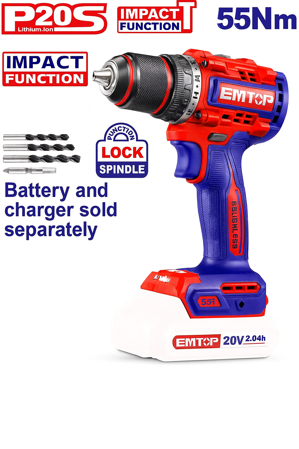 Taladro Percutor Inalámbrico Compacto Brushless 20V