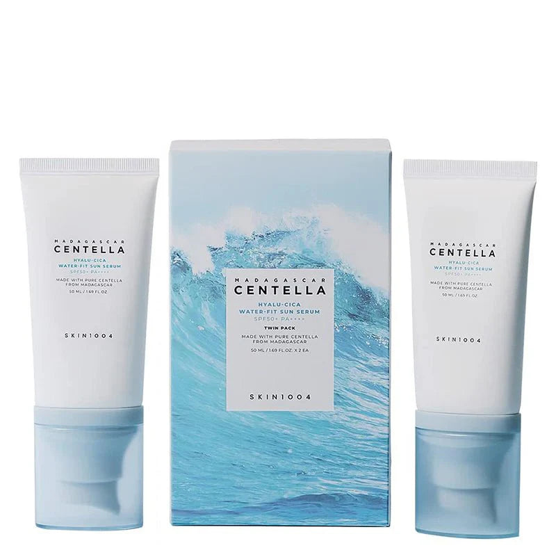 [  SKIN1004  ]☀️💙  Madagascar Centella Hyalu-Cica Water-Fit Sun Serum  Twin Pack 50ml💙☀️