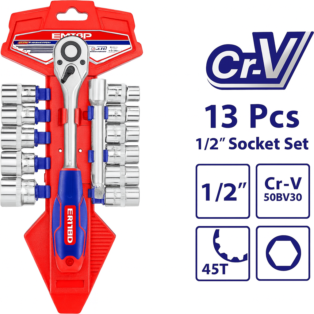 Juego de 13 copas de 1/2"