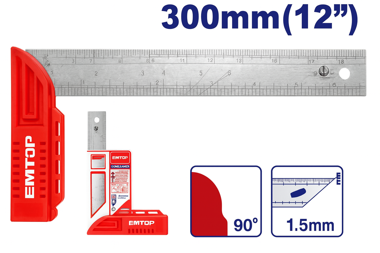 Escuadra de ángulo EMTOP – 300 mm (12")