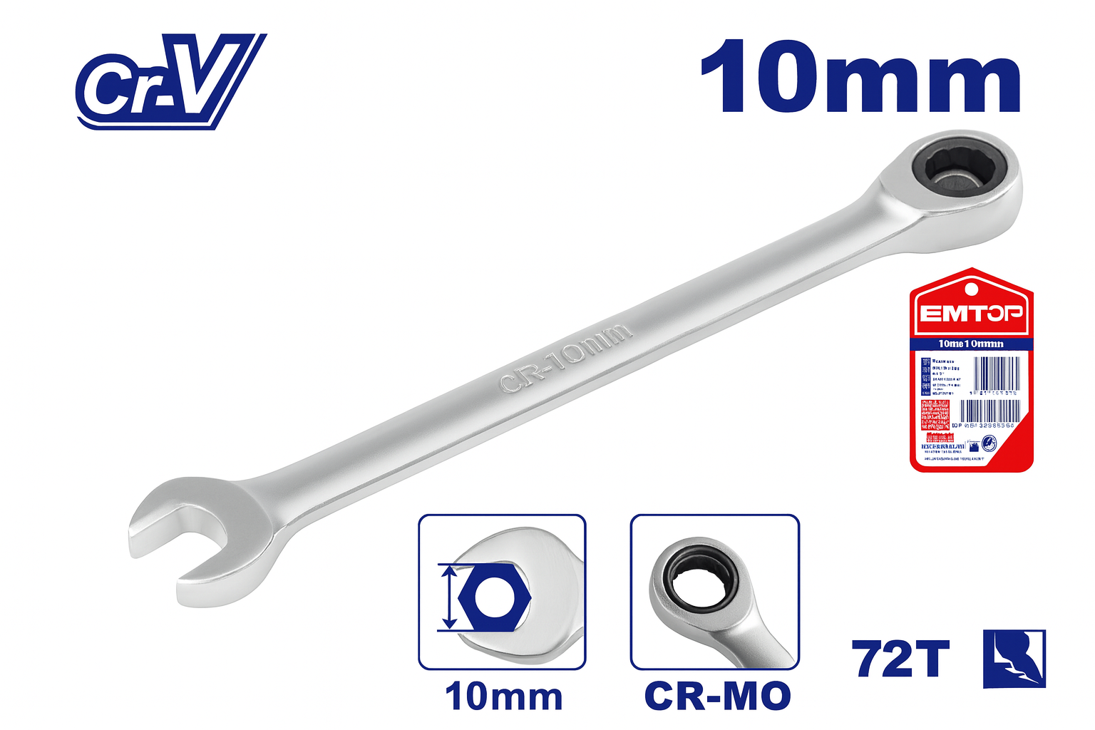 Llave de Ratchet Tamaño: 10 mm