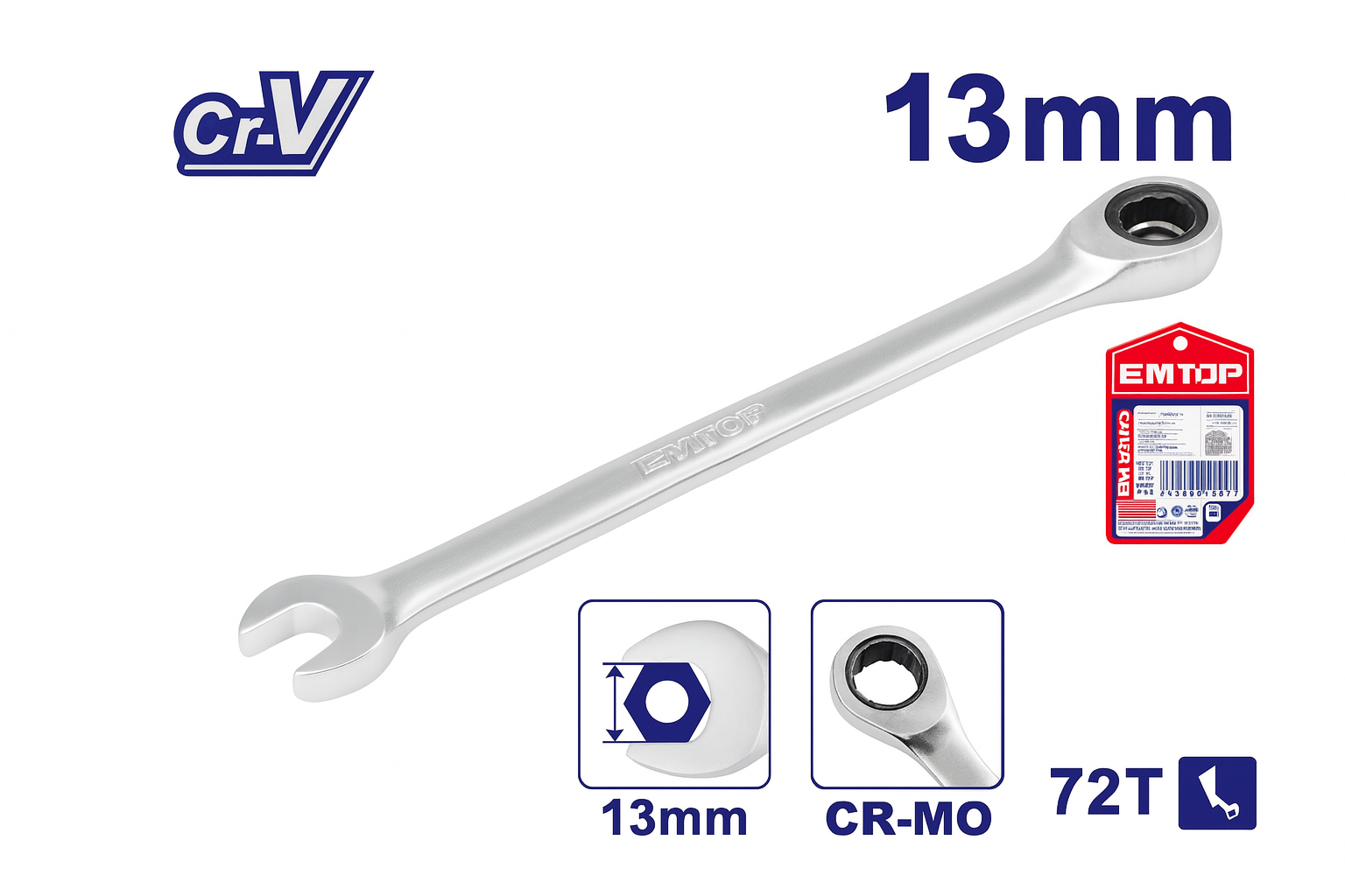 Llave de Ratchet Tamaño: 13 mm