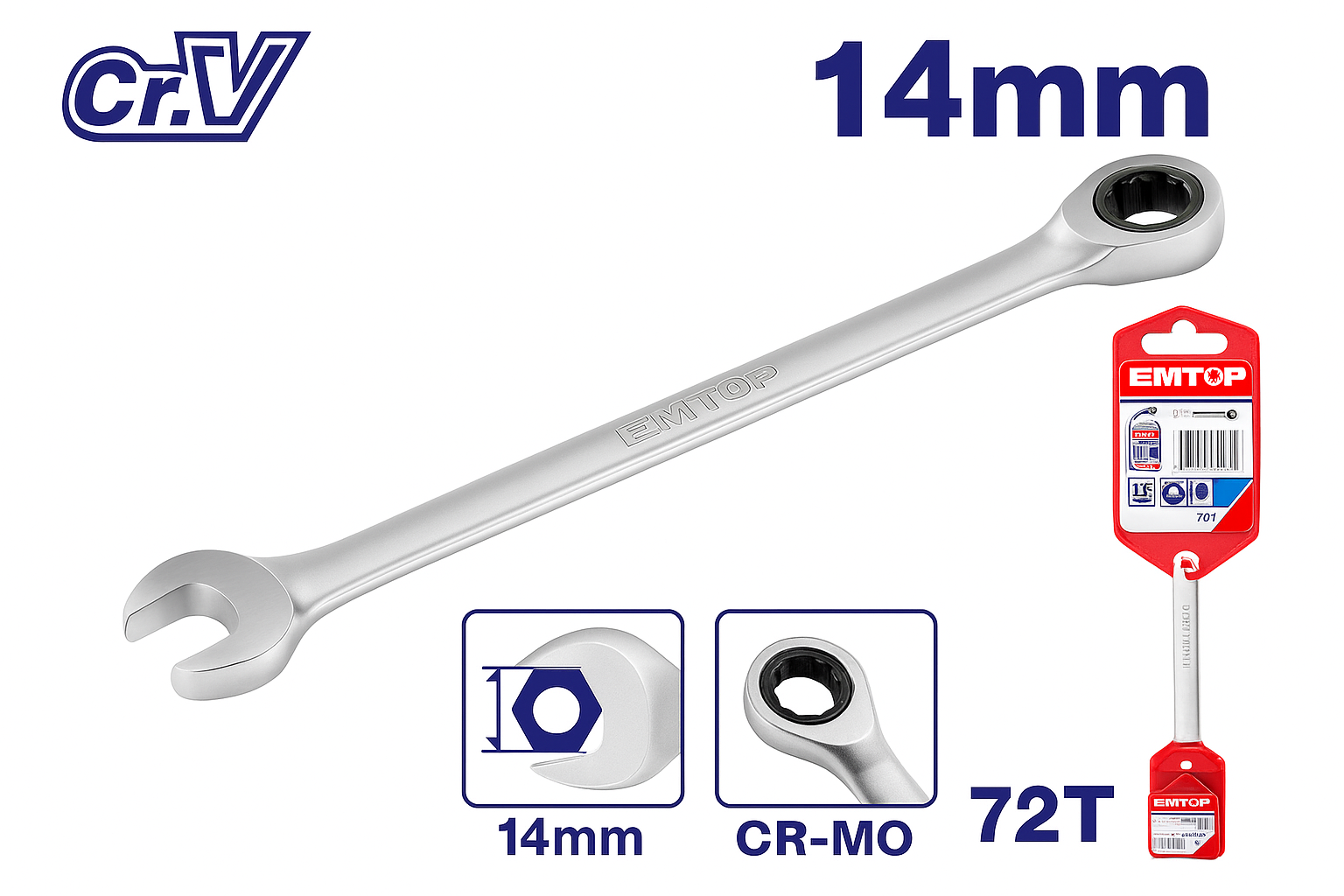 Llave de Ratchet Tamaño: 14 mm