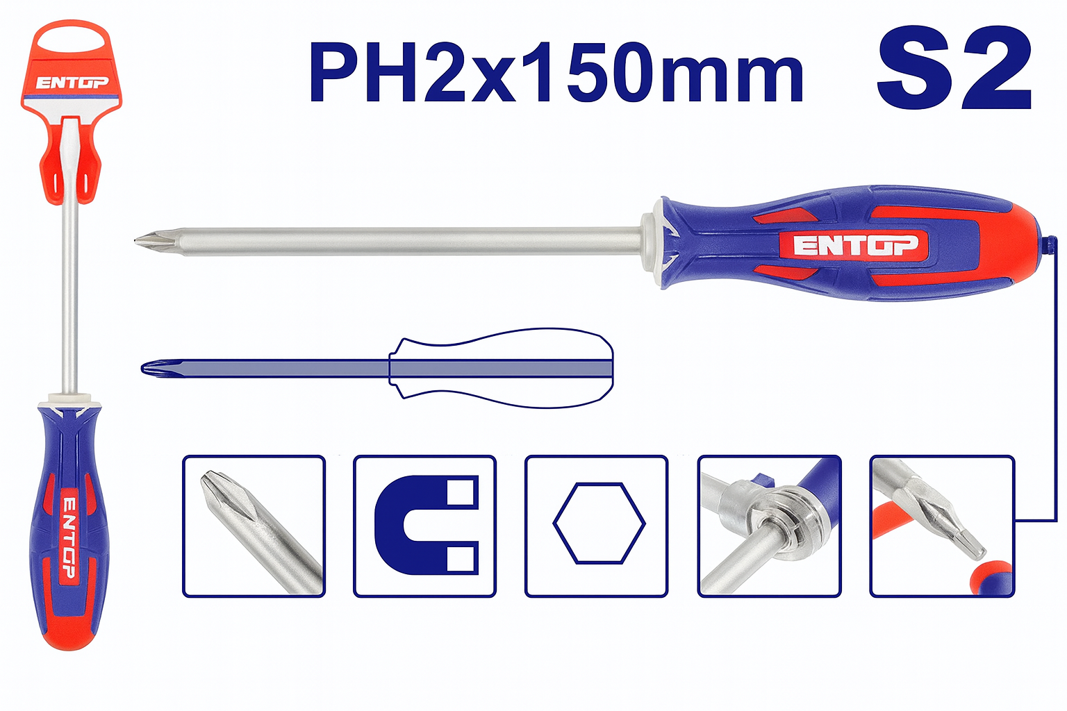 Destornillador de cruz1pcs screwdriver with 1pcs plastic
