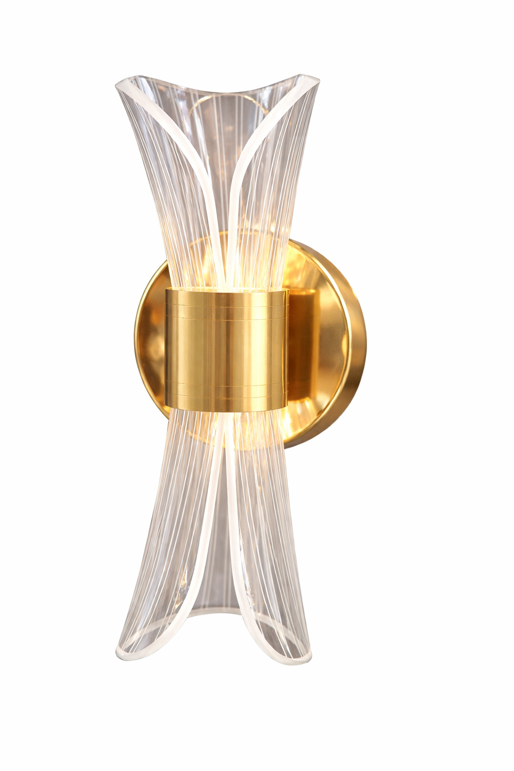 Lampara de pared moderna- Acrilico dorado