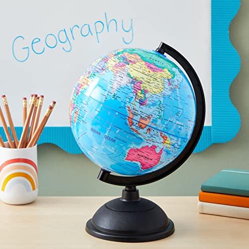 Globo terráqueo decorativo con base