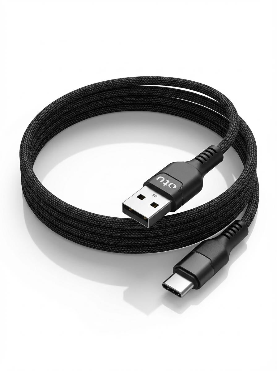 Cable de Carga Negro de 5A y 2 m – Potencia y Alcance Extra