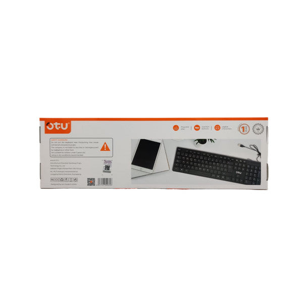Teclado USB Negro de 1.35 m en ABS – Resistente y Funcional