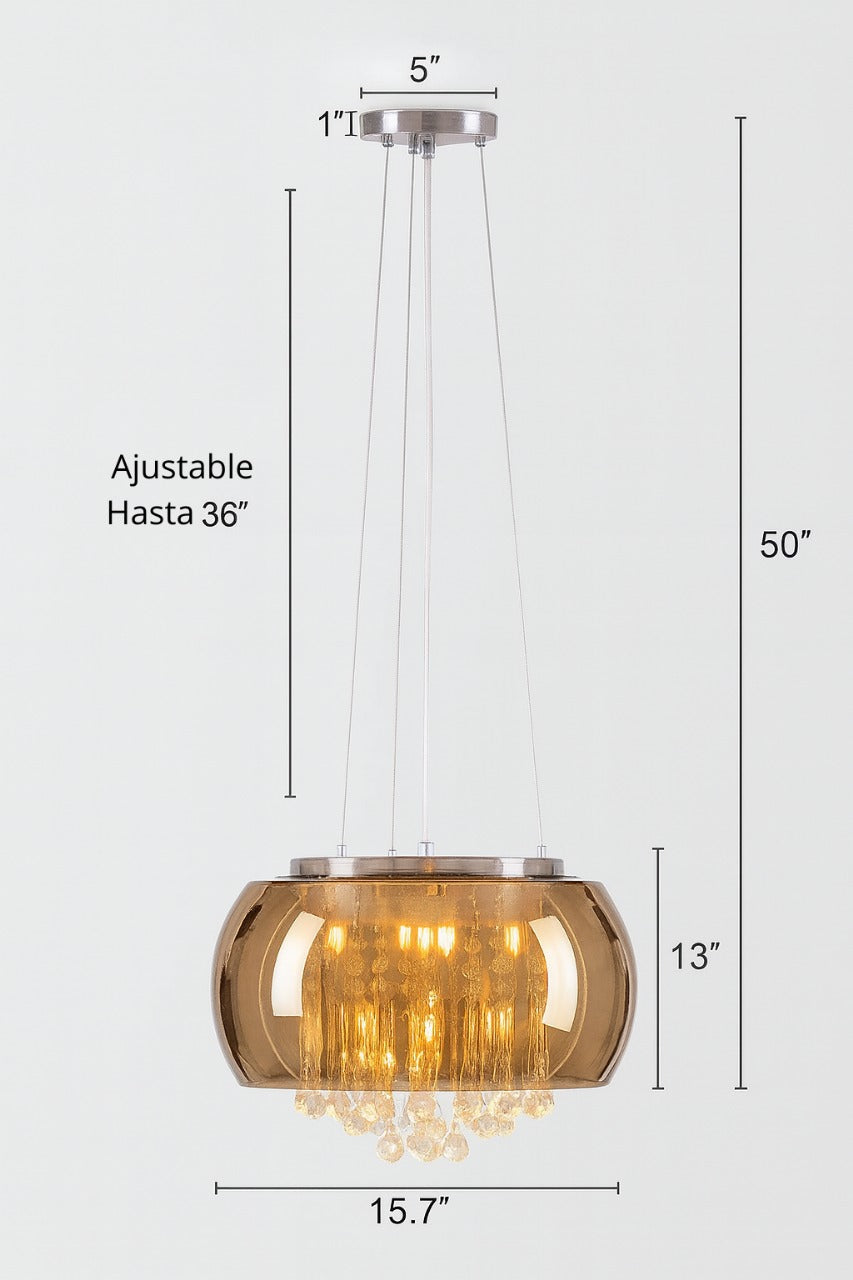 Lámpara Colgante LED de Cristal