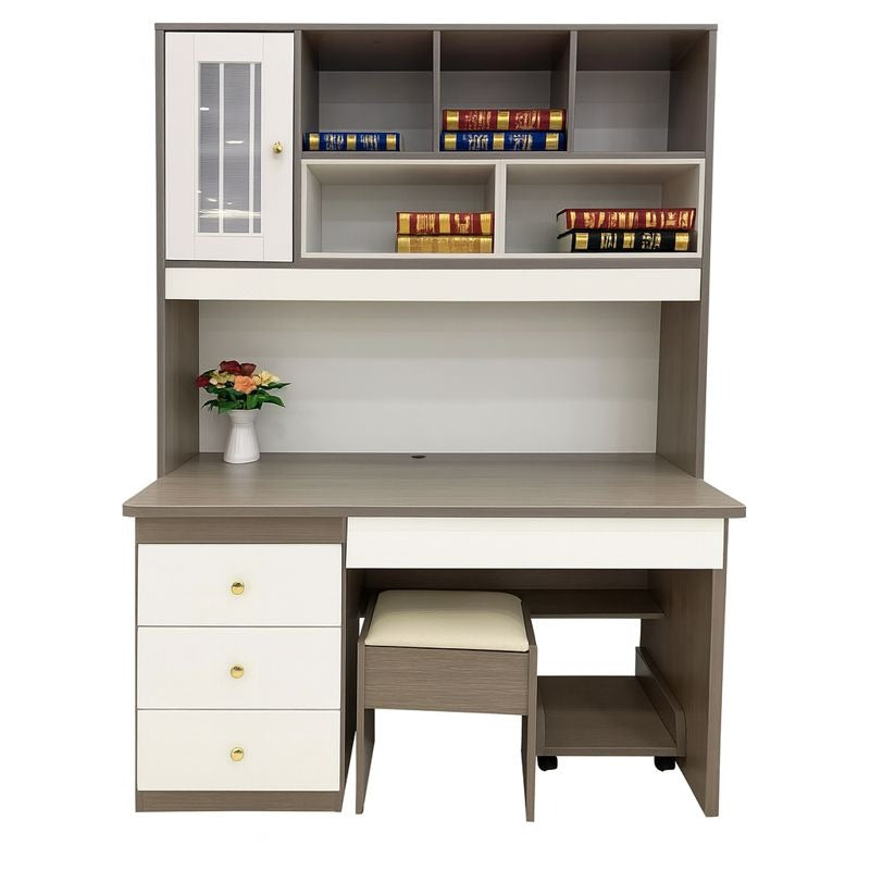 Juego de Escritorio y Estante para Oficina