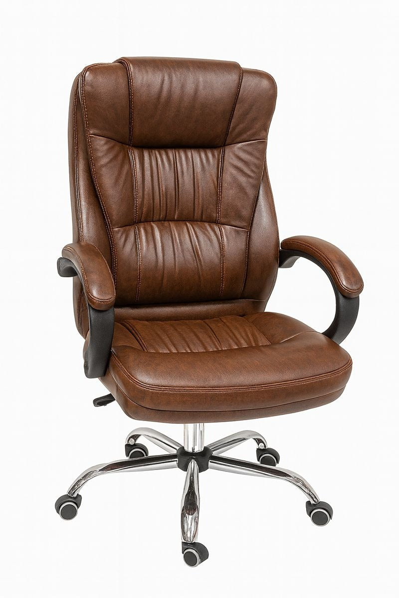 Silla de Oficina de Cuero Sintético y Metal