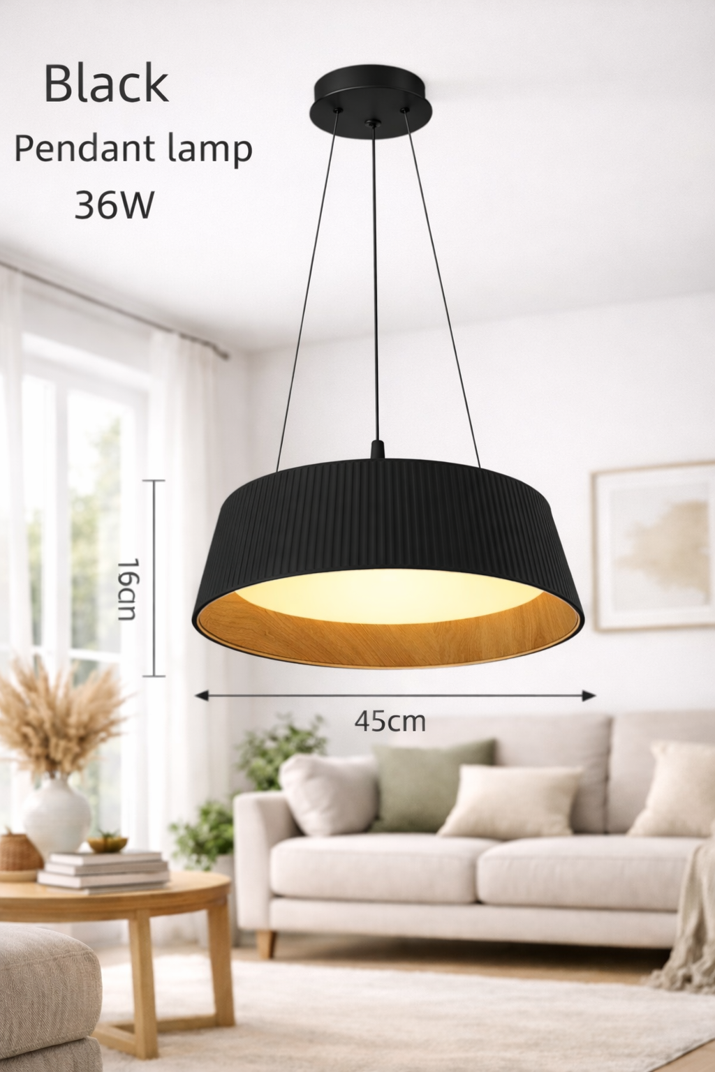 Lámpara Colgante LED Modern Black